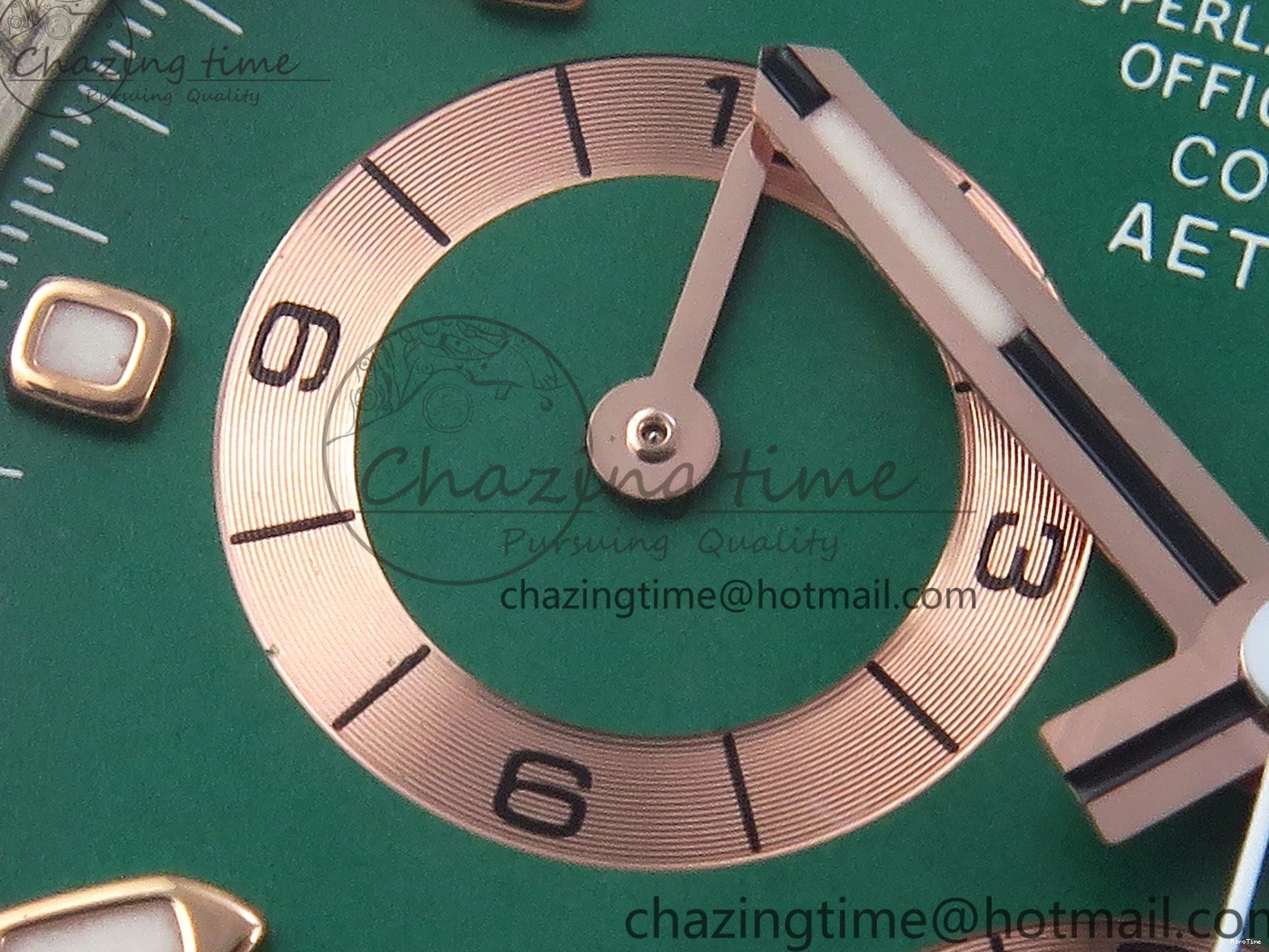 MiroTime 0203 MoistureWicking Daytona AET White Ceramic Case and Bracelet Green Dial SA4130 V 1891